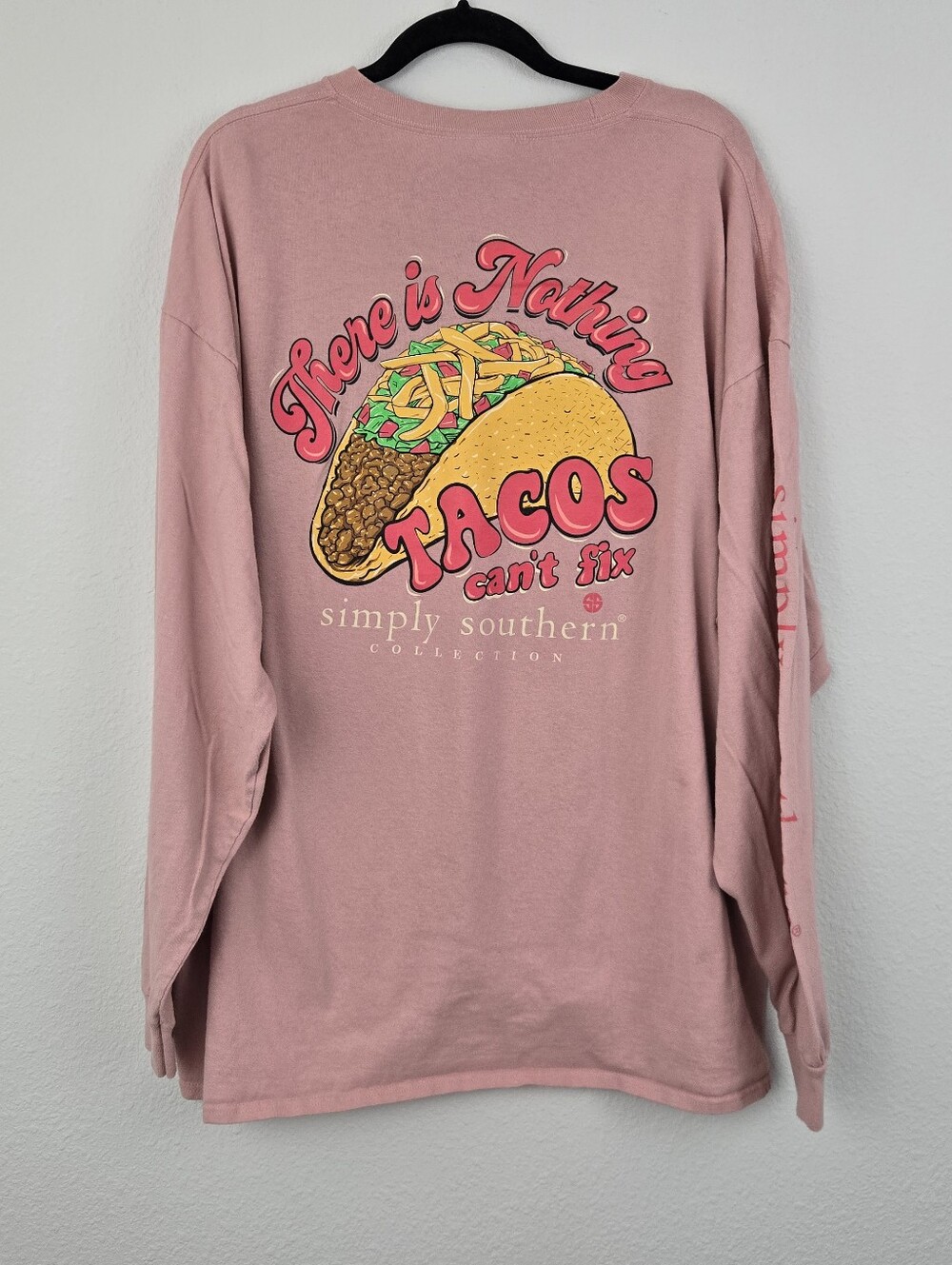Pink Simply Southern Taco Graphic Long Sleeve